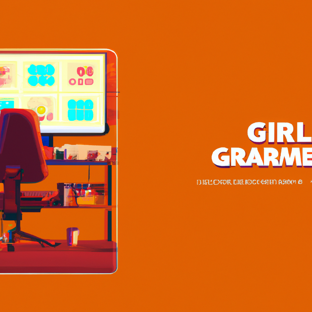 developer at retro-style workstation with HUD mockups